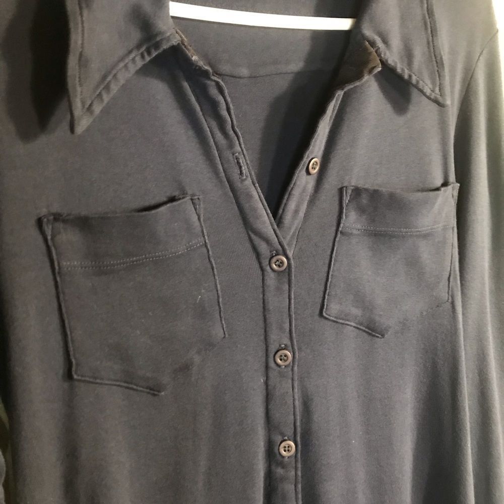 Prairie Underground blue long sleeve shirt dress - Picture 5 of 5